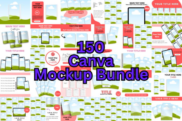 Download 150 Canva Mockup Bundle Template - Mockup Collection