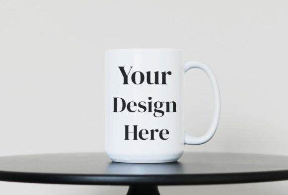 Download 15 Oz White Coffee Mug Mockup PSD Mockup - Mockup Collection