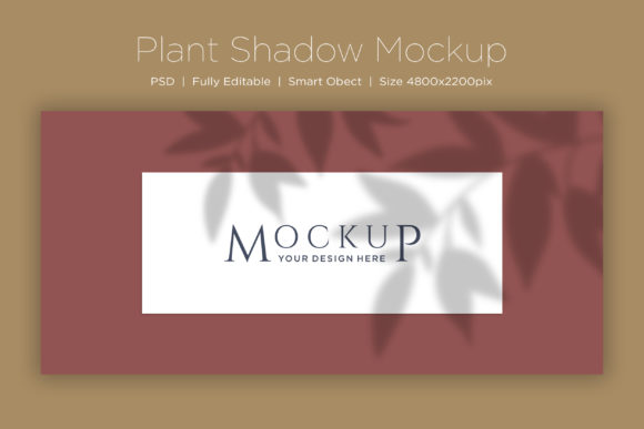 Download Horizontal Frame Mockup with Leaf Shadow - Horizontal frame mockup Collection