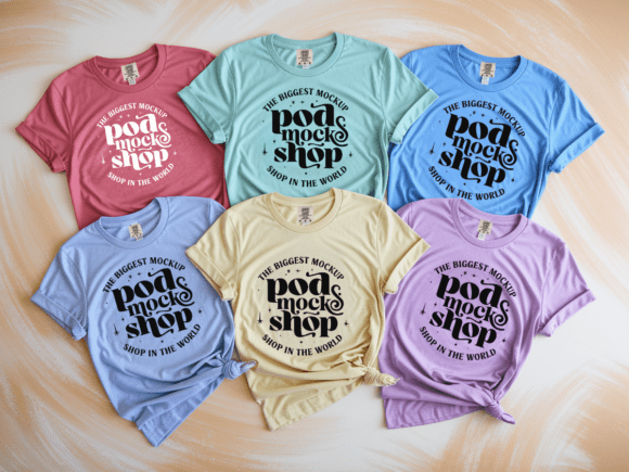 Download Comfort Colors 1717 Group Mockup - Mockup Collection